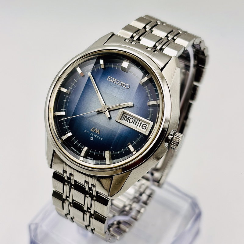 Seiko Seiko - Lord Matic "Gradient Blue Sunburst" 論紋 (Ronmon) – Pattern of Logic - No reserve price - 5606-7231 - Men - 1973 vintage watch - image 22