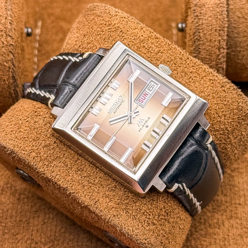 Seiko Seiko - Lord Matic "Gradient Amber Sunburst" 凛光 (Rinkō) – Dignified Light - No reserve price - 5606-5080 - Men - 1973 vintage watch - image 17
