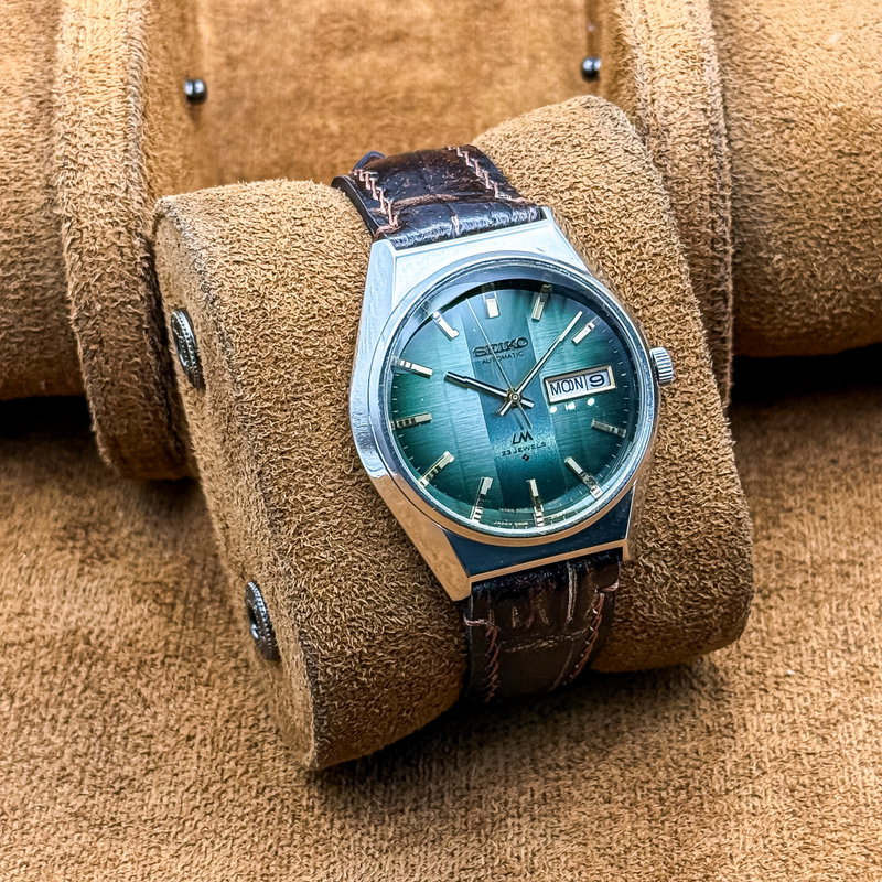 Seiko Seiko - Lord Matic "Gradient Green Sunburst" 翠王 (Suiō) – Emerald King - No reserve price - 5606-8110 - Men - 1975 vintage watch - image 12