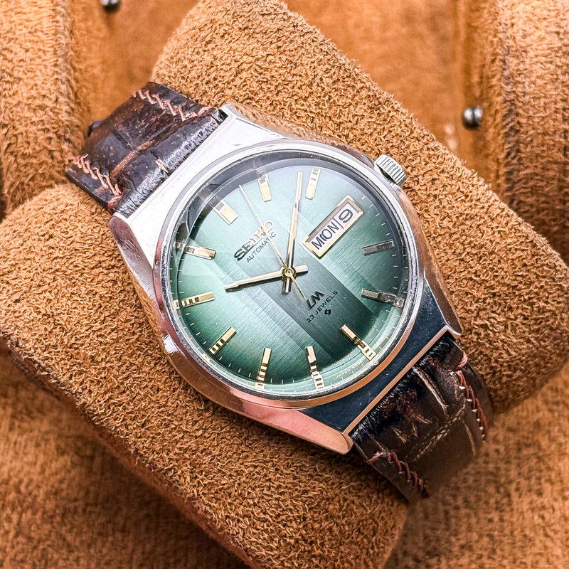 Seiko Seiko - Lord Matic "Gradient Green Sunburst" 翠王 (Suiō) – Emerald King - No reserve price - 5606-8110 - Men - 1975 vintage watch - image 13