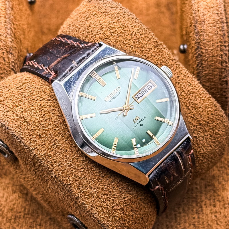 Seiko Seiko - Lord Matic "Gradient Green Sunburst" 翠王 (Suiō) – Emerald King - No reserve price - 5606-8110 - Men - 1975 vintage watch - image 14