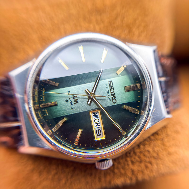 Seiko Seiko - Lord Matic "Gradient Green Sunburst" 翠王 (Suiō) – Emerald King - No reserve price - 5606-8110 - Men - 1975 vintage watch - image 20