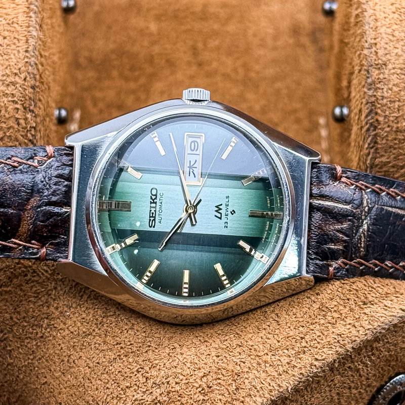 Seiko Seiko - Lord Matic "Gradient Green Sunburst" 翠王 (Suiō) – Emerald King - No reserve price - 5606-8110 - Men - 1975 vintage watch - image 22