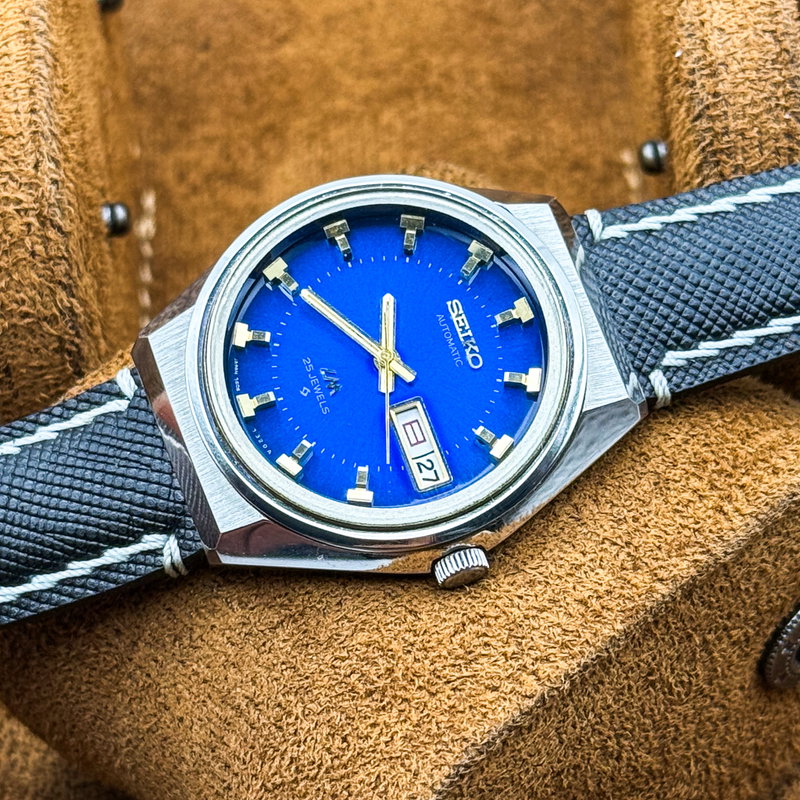 Seiko Seiko - Lord Matic "Gradient Blue Sunburst" 軌跡 (Kiseki) – Orbit Trace - No reserve price - 5606-7320 - Men - 1973 vintage watch - image 20