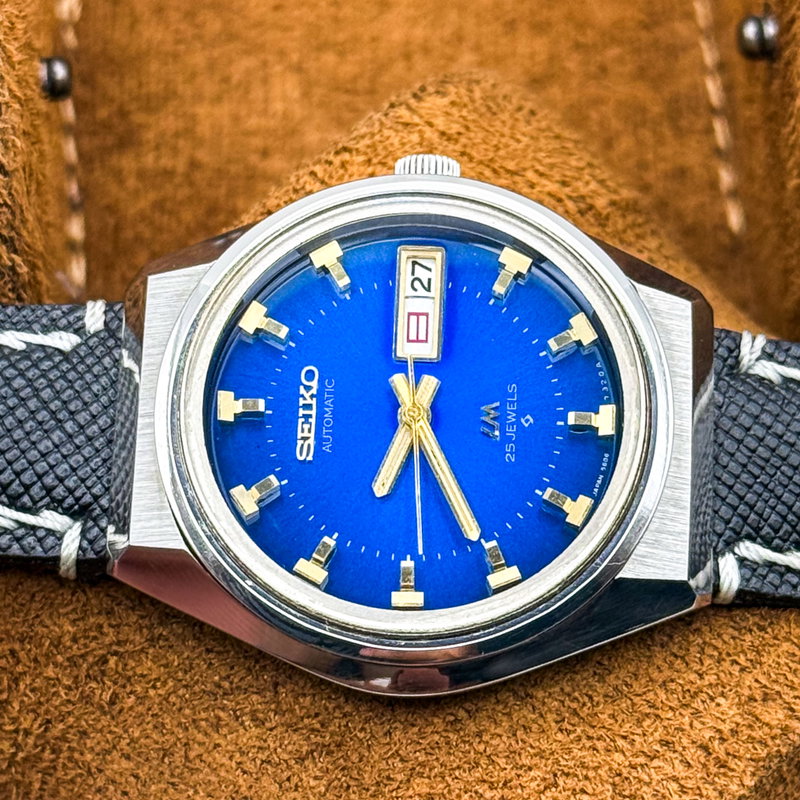 Seiko Seiko - Lord Matic "Gradient Blue Sunburst" 軌跡 (Kiseki) – Orbit Trace - No reserve price - 5606-7320 - Men - 1973 vintage watch - image 25