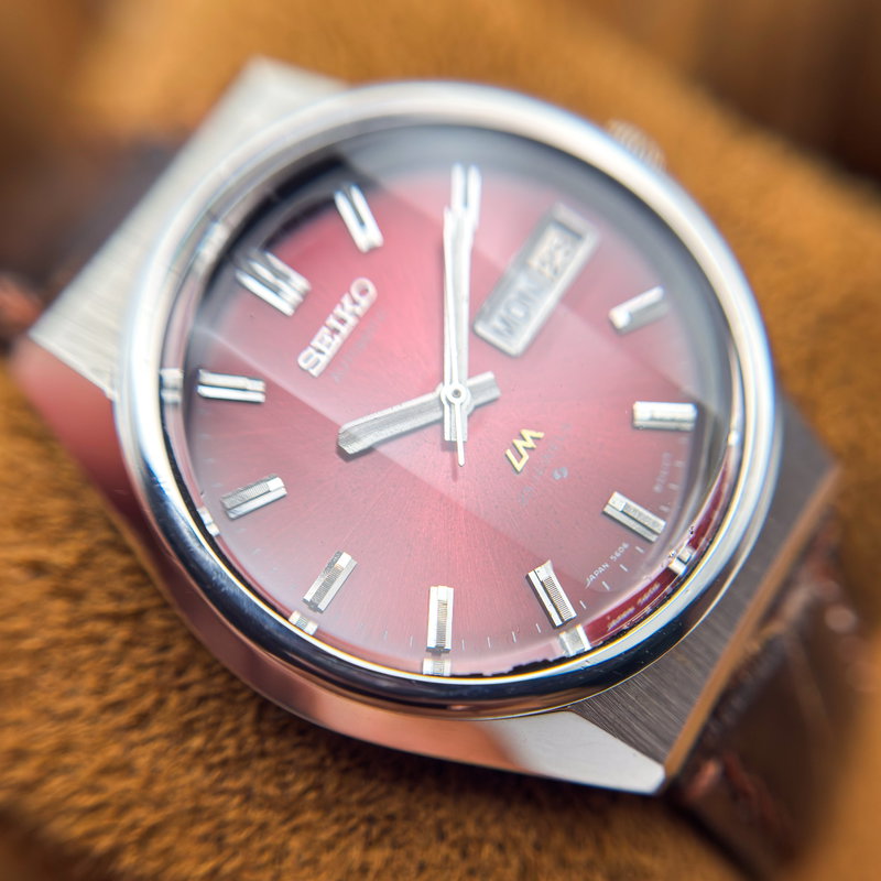 Seiko Seiko - LM "Gradient Vivid Red" 軌影 (Kiei) – Orbital Shadow - No reserve price - 5606-8061 - Men - 1975 vintage watch - image 18
