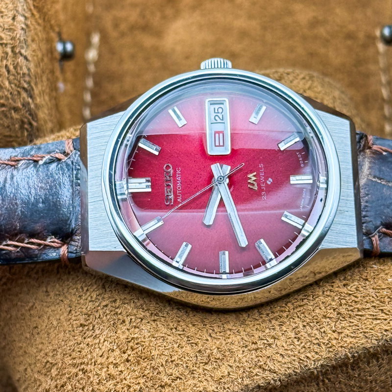 Seiko Seiko - LM "Gradient Vivid Red" 軌影 (Kiei) – Orbital Shadow - No reserve price - 5606-8061 - Men - 1975 vintage watch - image 21