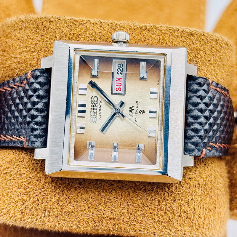 Seiko Seiko - LM "Brown Gradient Sunburst" 繊影 – Senei – Delicate Shadow - No reserve price - 5606-5080 - Men - 1973 vintage watch - image 4
