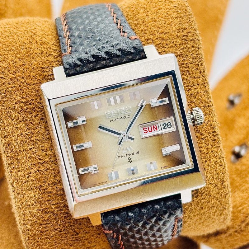 Seiko Seiko - LM "Brown Gradient Sunburst" 繊影 – Senei – Delicate Shadow - No reserve price - 5606-5080 - Men - 1973 vintage watch - image 10