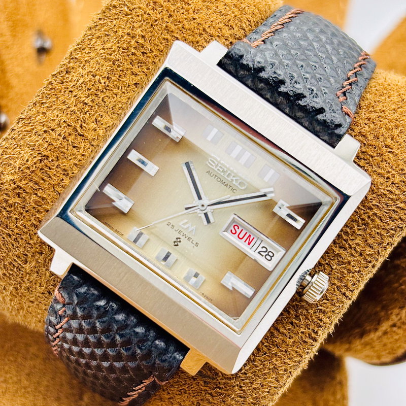 Seiko Seiko - LM "Brown Gradient Sunburst" 繊影 – Senei – Delicate Shadow - No reserve price - 5606-5080 - Men - 1973 vintage watch - image 11