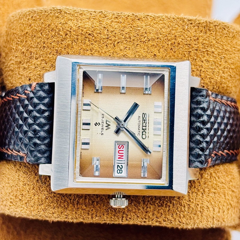 Seiko Seiko - LM "Brown Gradient Sunburst" 繊影 – Senei – Delicate Shadow - No reserve price - 5606-5080 - Men - 1973 vintage watch - image 12
