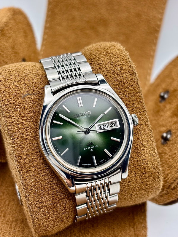 Seiko Seiko - Lord Matic "Green Starburst" - No reserve price - 5606-7072 - Men - 1974 vintage watch - image 6