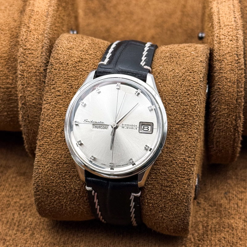Seiko Seiko - Seikomatic [Near-Mint] 雅月 (Miyabi Zuki) – Elegant Moon - No Reserve Price - 6206-8010 - Men - 1965 vintage watch - image 9