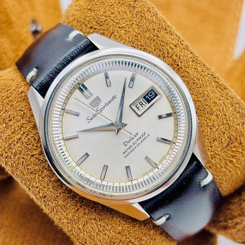 Seiko Seiko - Sportsmatic Deluxe 鏡影 (Kyōei) – Mirror Shadow - No reserve price - 7606-7000 - Men - 1965 vintage watch - image 6
