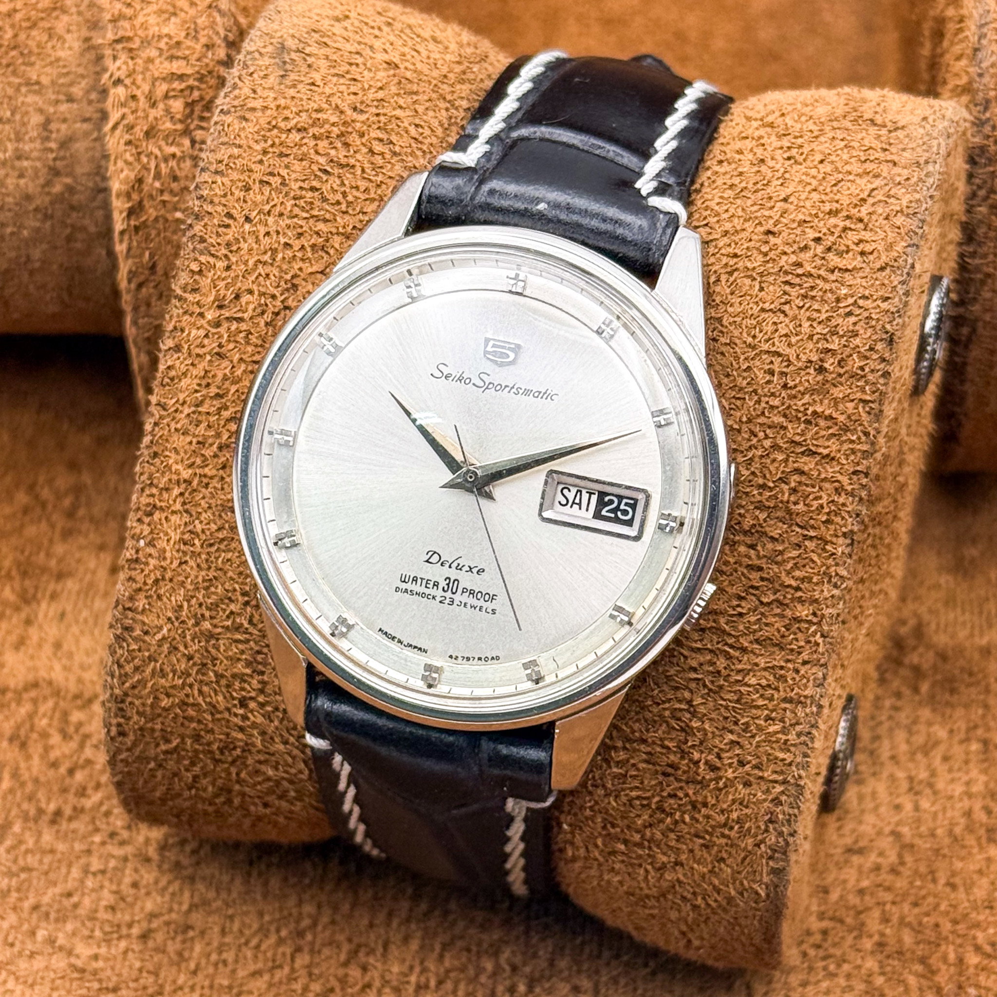 【miya】SEIKO 5 Sportsmatic Deluxe 時計稼働 Seiko Sportsmatic 5 Deluxe 7606-7982 (1965) | Second Vintage