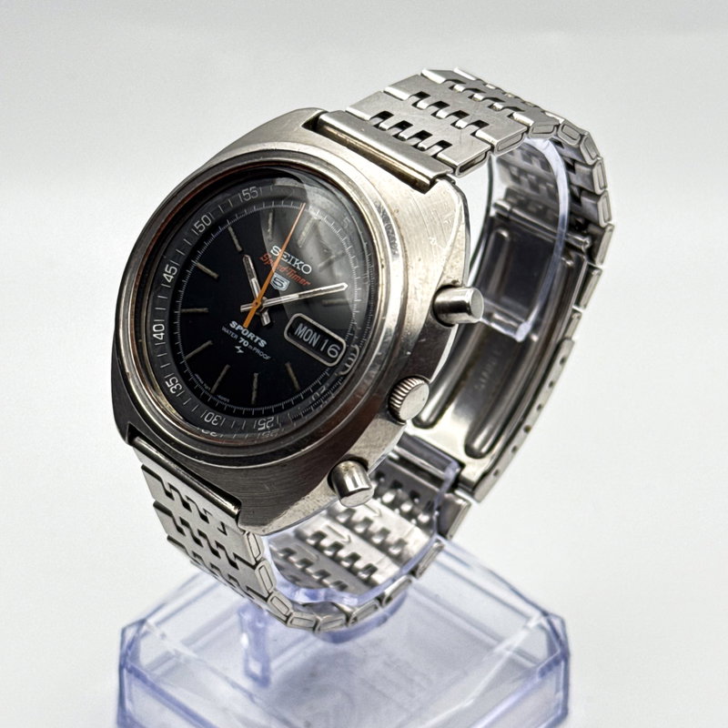 Seiko Seiko - 5 Sports Speed-Timer Chronograph 幻影 (Genei) – Phantom Shadow - 7017-6010 - Men - 1970 vintage watch - image 4