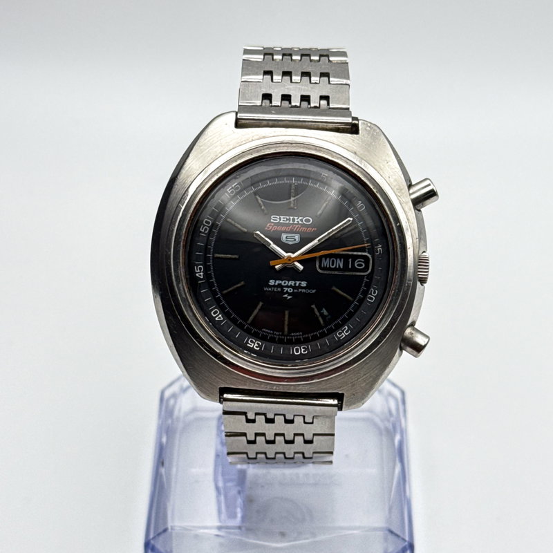 Seiko Seiko - 5 Sports Speed-Timer Chronograph 幻影 (Genei) – Phantom Shadow - 7017-6010 - Men - 1970 vintage watch - image 5