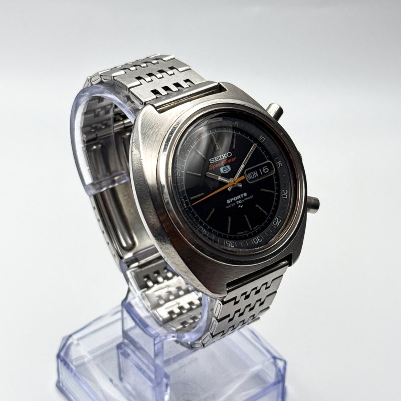 Seiko Seiko - 5 Sports Speed-Timer Chronograph 幻影 (Genei) – Phantom Shadow - 7017-6010 - Men - 1970 vintage watch - image 7