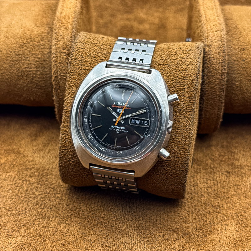 Seiko Seiko - 5 Sports Speed-Timer Chronograph 幻影 (Genei) – Phantom Shadow - 7017-6010 - Men - 1970 vintage watch - image 11
