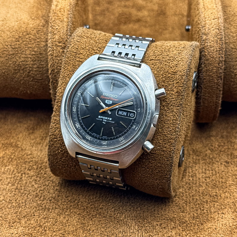 Seiko Seiko - 5 Sports Speed-Timer Chronograph 幻影 (Genei) – Phantom Shadow - 7017-6010 - Men - 1970 vintage watch - image 12