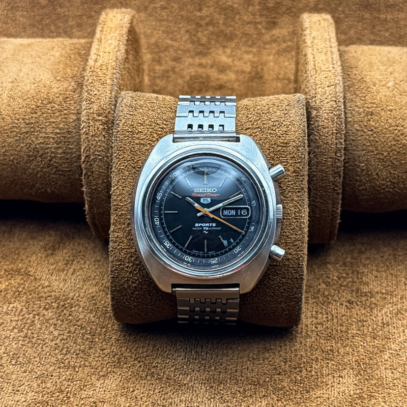 Seiko Seiko - 5 Sports Speed-Timer Chronograph 幻影 (Genei) – Phantom Shadow - 7017-6010 - Men - 1970 vintage watch - image 13