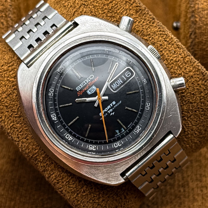 Seiko Seiko - 5 Sports Speed-Timer Chronograph 幻影 (Genei) – Phantom Shadow - 7017-6010 - Men - 1970 vintage watch - image 2