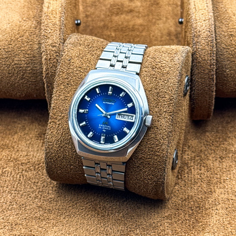 Seiko Seiko - Lord Matic Special "Gradient Deep Blue Sunburst" 月潮 (Tsuki Shio) – Moon Tide - No reserve price - 5216-6030 - Men - 1974 vintage watch - image 10