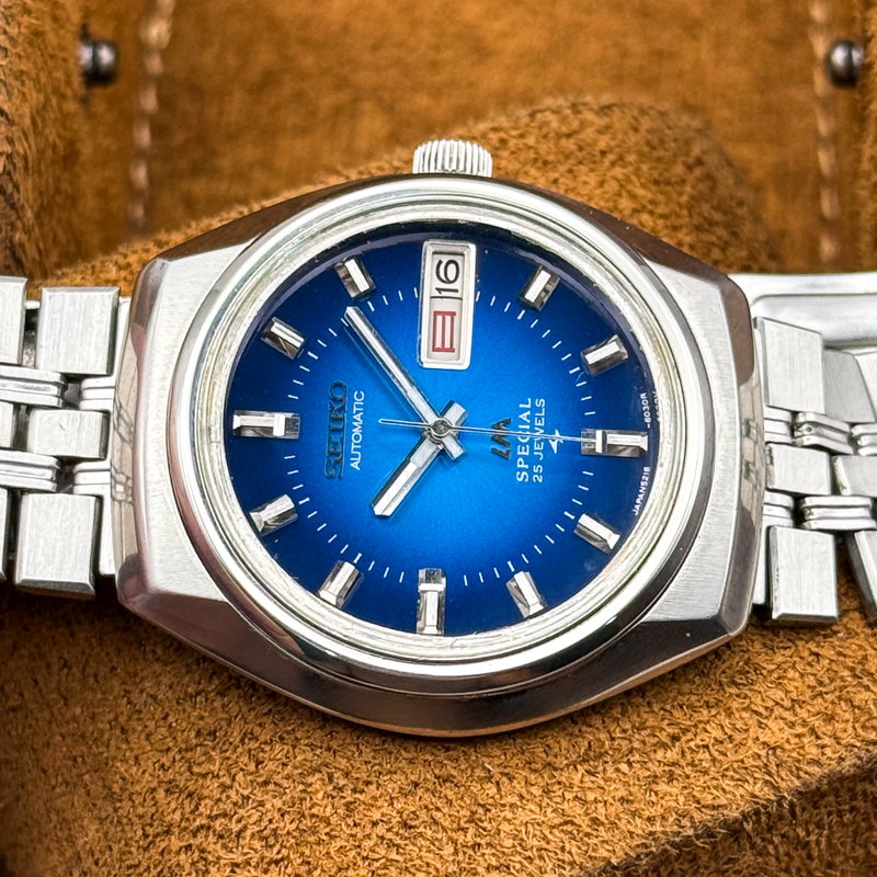 Seiko Seiko - Lord Matic Special "Gradient Deep Blue Sunburst" 月潮 (Tsuki Shio) – Moon Tide - No reserve price - 5216-6030 - Men - 1974 vintage watch - image 19