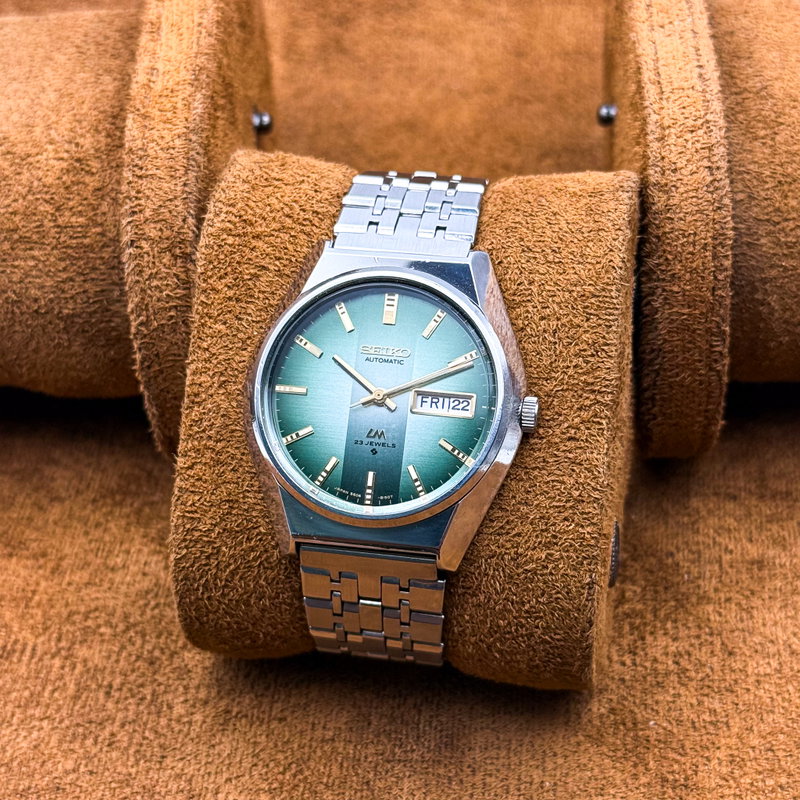 Seiko Seiko - Lord Matic "Gradient Green Sunburst" 幻明 (Genmei) – Illusory Light - No reserve price - 5606-8110 - Men - 1975 vintage watch - image 10