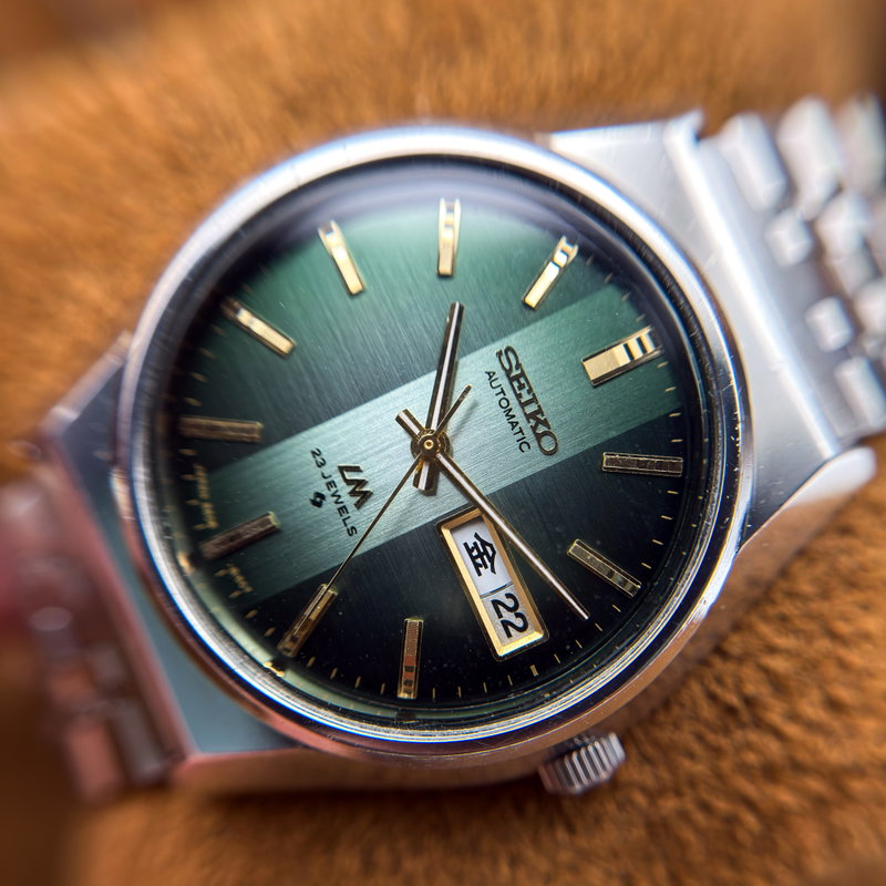Seiko Seiko - Lord Matic "Gradient Green Sunburst" 幻明 (Genmei) – Illusory Light - No reserve price - 5606-8110 - Men - 1975 vintage watch - image 19