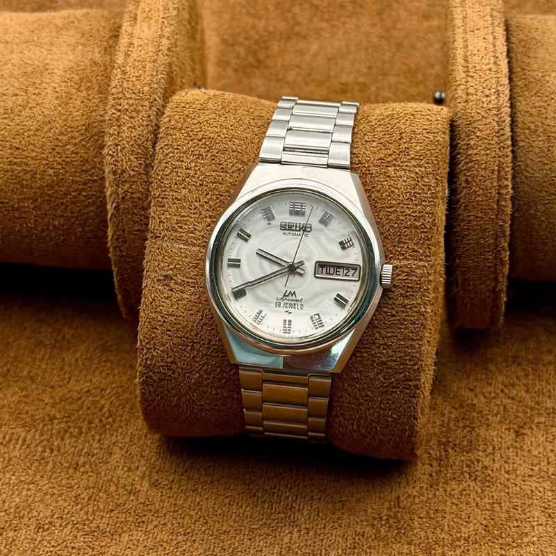 Seiko Seiko - LM Special "Gradient White Sunburst" [Near-Mint] 夜霜 (Yasō) – Night Frost - Ingen mindstepris - 5206-6150 - Men - 1973 vintage watch - image 9
