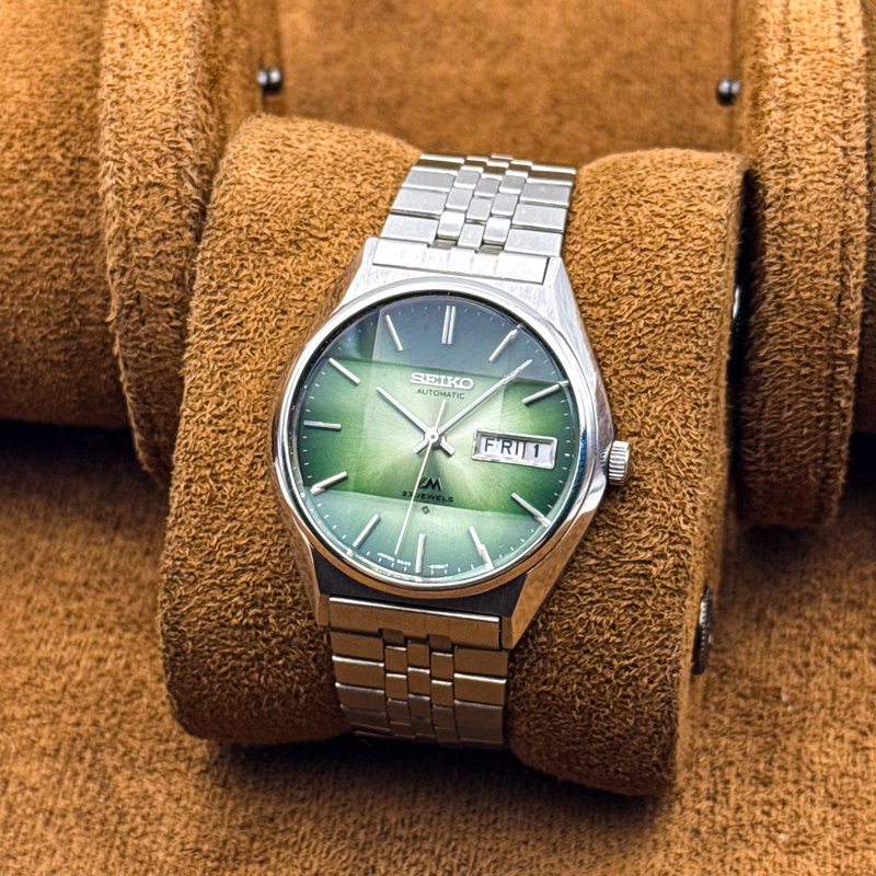 Seiko Seiko - LM "Gradient Green Sunburst" 重時 (Jūji) – Layered Time - No reserve price - 5606-8130 - Men - 1975 vintage watch - image 10
