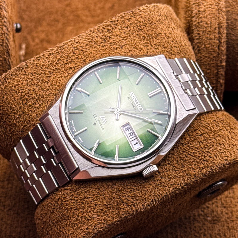 Seiko Seiko - LM "Gradient Green Sunburst" 重時 (Jūji) – Layered Time - No reserve price - 5606-8130 - Men - 1975 vintage watch - image 13