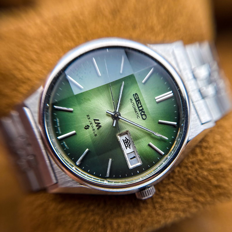 Seiko Seiko - LM "Gradient Green Sunburst" 重時 (Jūji) – Layered Time - No reserve price - 5606-8130 - Men - 1975 vintage watch - image 16