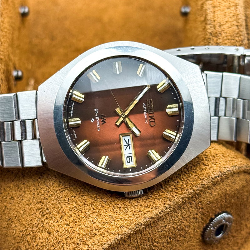 Seiko Seiko - Lord Matic "Gradient Brown Sunburst" 霊影 (Reiei) – Spirit Shadow - No reserve price - 5606-7360 - Men - 1975 vintage watch - image 35