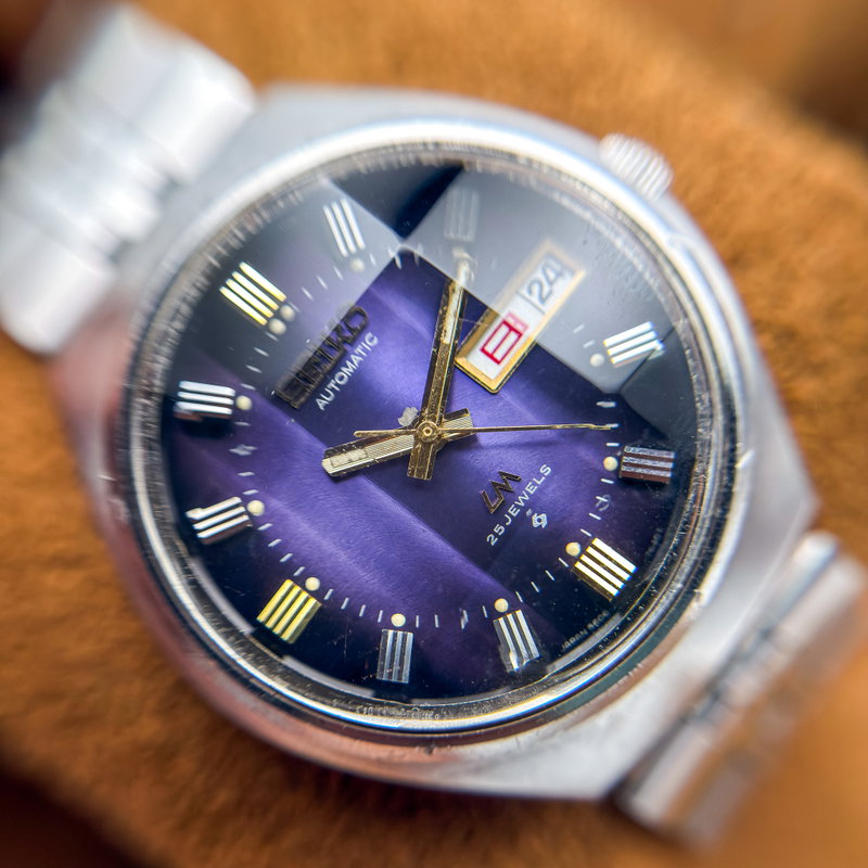 Seiko Seiko - Lord Matic "Gradient Purple Sunburst" 輝軸 – Kijiku – Axis of Light - No reserve price - 5606-7300 - Men - 1974 vintage watch - image 5