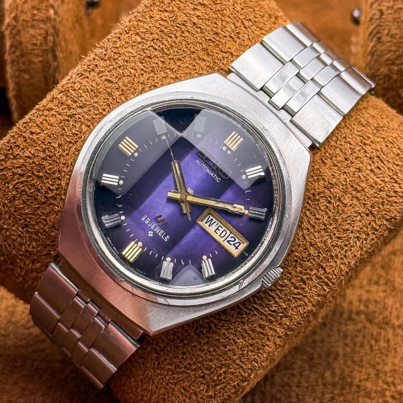 Seiko Seiko - Lord Matic "Gradient Purple Sunburst" 輝軸 – Kijiku – Axis of Light - No reserve price - 5606-7300 - Men - 1974 vintage watch - image 11