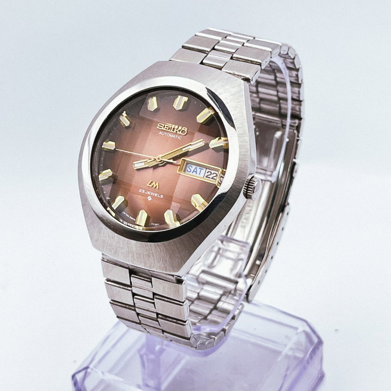 Seiko Seiko - LM "Gradient Brown Sunburst" ["Near-Mint"] "Serviced" - No Reserve Price - 5606-7360 - Men - 1974 vintage watch - image 1