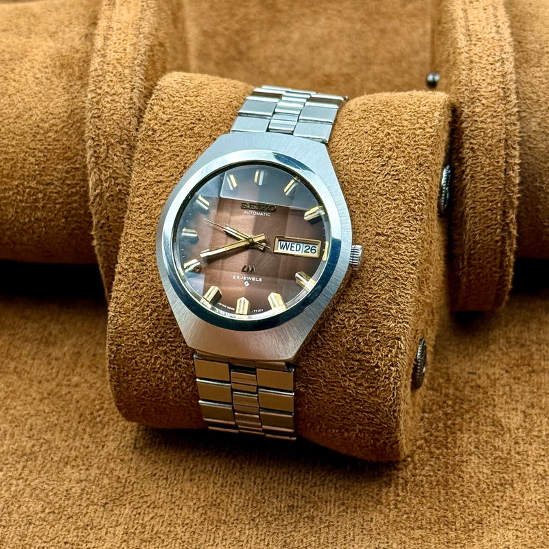 Seiko Seiko - LM "Gradient Brown Sunburst" ["Near-Mint"] "Serviced" - No Reserve Price - 5606-7360 - Men - 1974 vintage watch - image 8