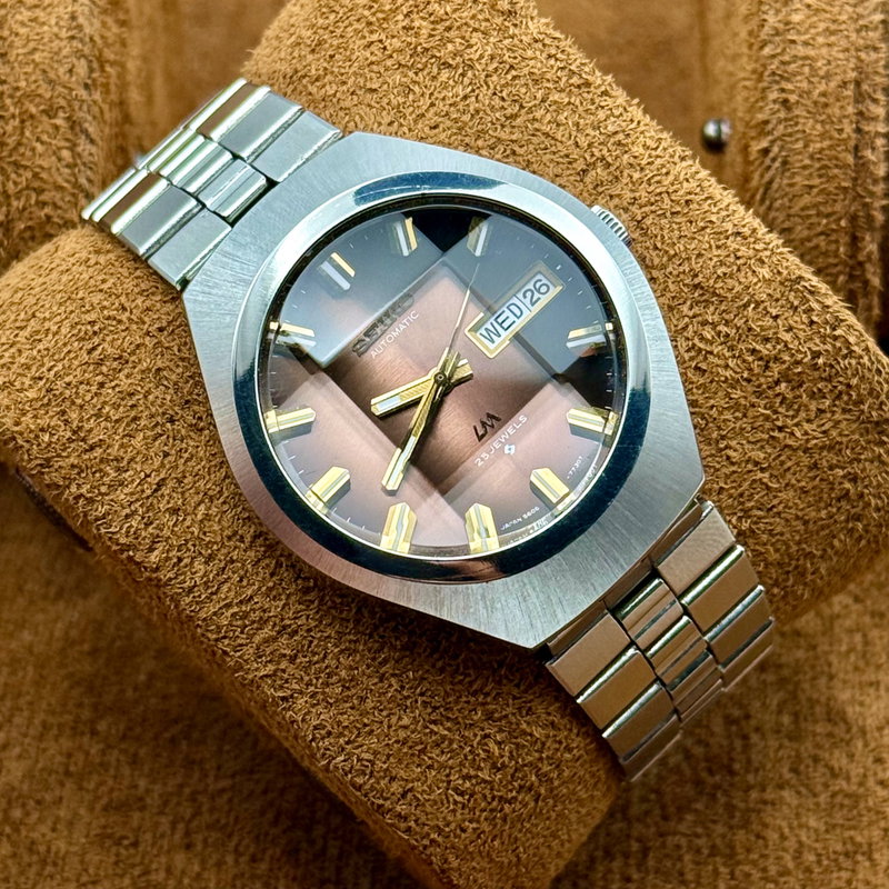 Seiko Seiko - LM "Gradient Brown Sunburst" ["Near-Mint"] "Serviced" - No Reserve Price - 5606-7360 - Men - 1974 vintage watch - image 12
