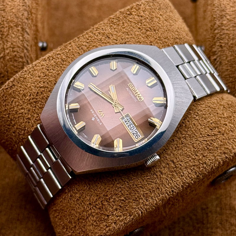 Seiko Seiko - LM "Gradient Brown Sunburst" ["Near-Mint"] "Serviced" - No Reserve Price - 5606-7360 - Men - 1974 vintage watch - image 13