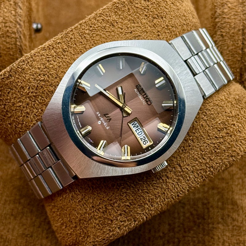 Seiko Seiko - LM "Gradient Brown Sunburst" ["Near-Mint"] "Serviced" - No Reserve Price - 5606-7360 - Men - 1974 vintage watch - image 15