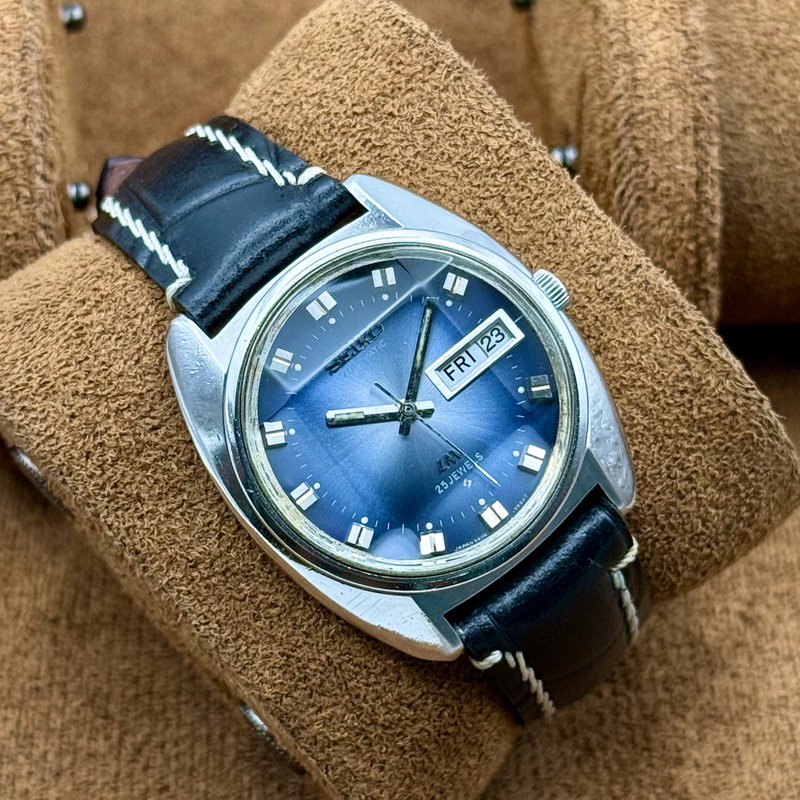 Seiko Seiko - LM "Gradient Blue Sunburst" [Near-Mint] 輝心 – Kishin – Radiant Core - No Reserve Price - 5606-7230 - Men - 1972 vintage watch - image 8