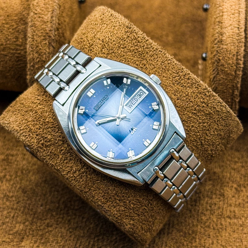 Seiko Seiko - Lord Matic "Gradient Blue Sunburst" 空律 (Kūritsu) – Sky Rhythm - No Reserve Price - 5606-7230 - Men - 1973 vintage watch - image 12