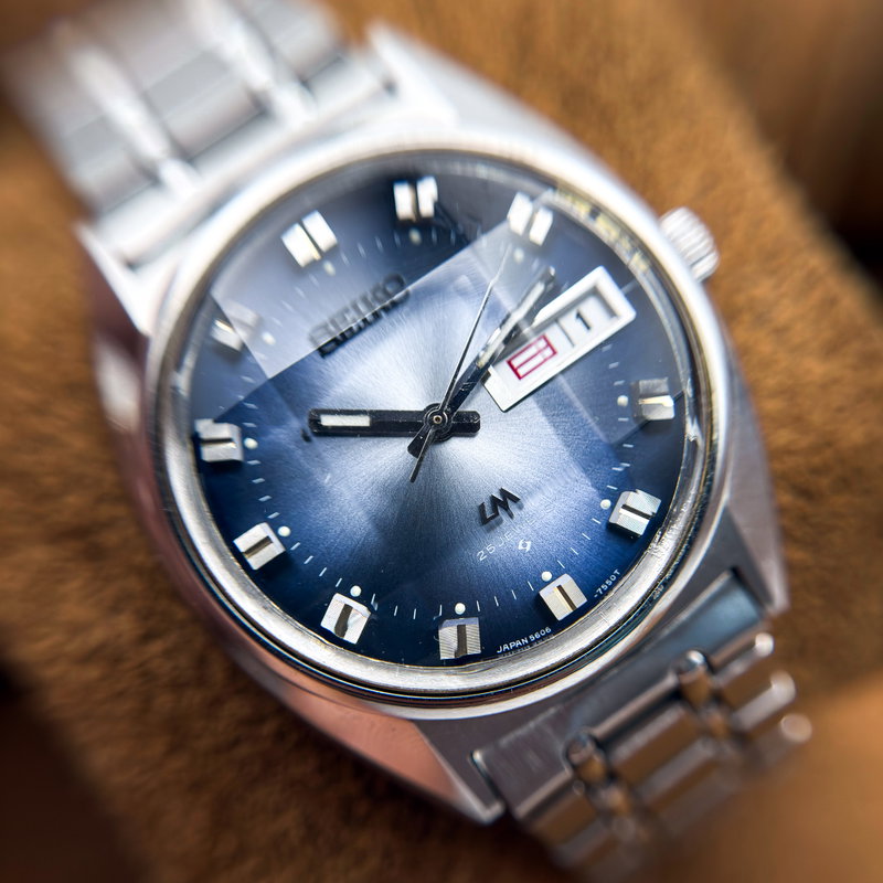 Seiko Seiko - Lord Matic "Gradient Blue Sunburst" 空律 (Kūritsu) – Sky Rhythm - No Reserve Price - 5606-7230 - Men - 1973 vintage watch - image 23