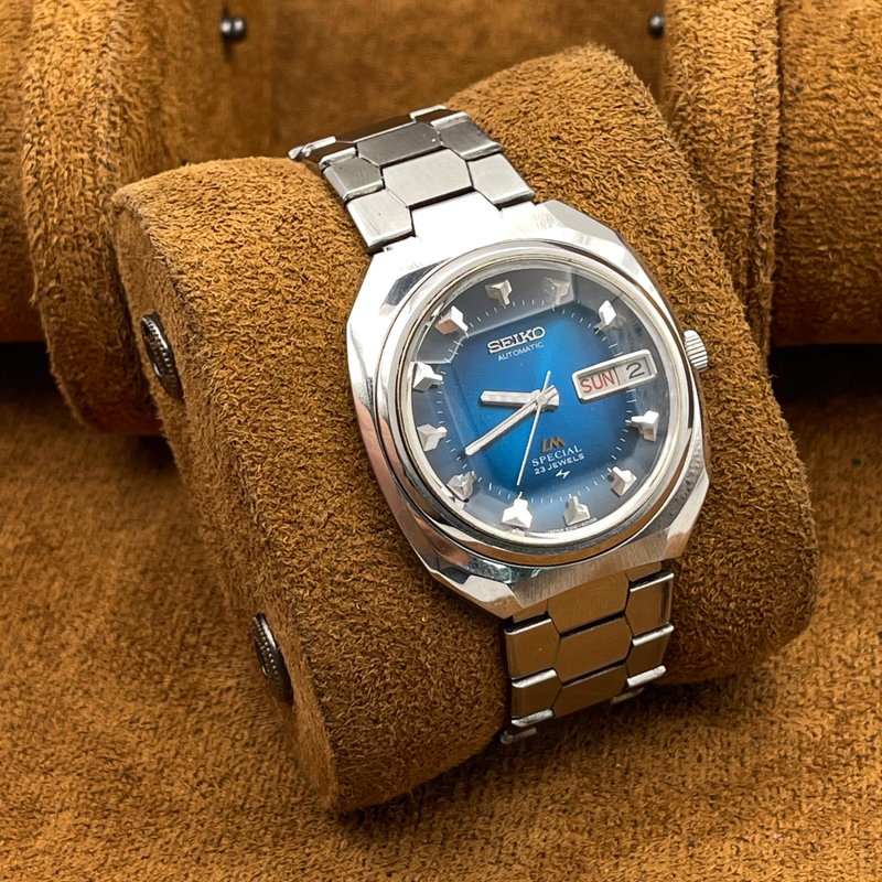 Seiko Seiko - LM Special "Metallic Blue Sunburst" [Near-Mint] - 5216-6000 - Men - 1973 vintage watch - image 5