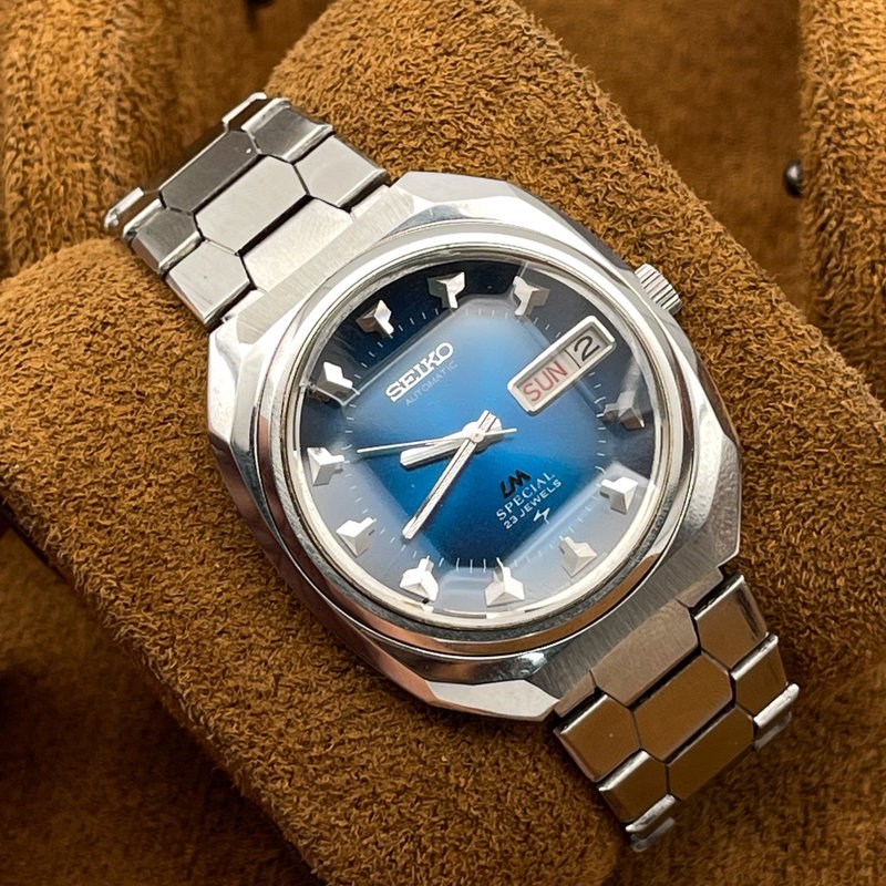 Seiko Seiko - LM Special "Metallic Blue Sunburst" [Near-Mint] - 5216-6000 - Men - 1973 vintage watch - image 6