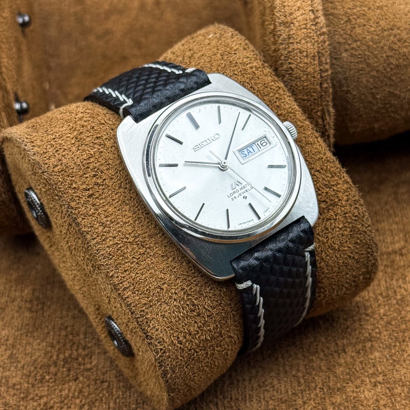 Seiko Seiko - Lord Matic 白絹 (Hakukin) – White Silk - No Reserve Price - 5606-7130 - Men - 1970 vintage watch - image 12
