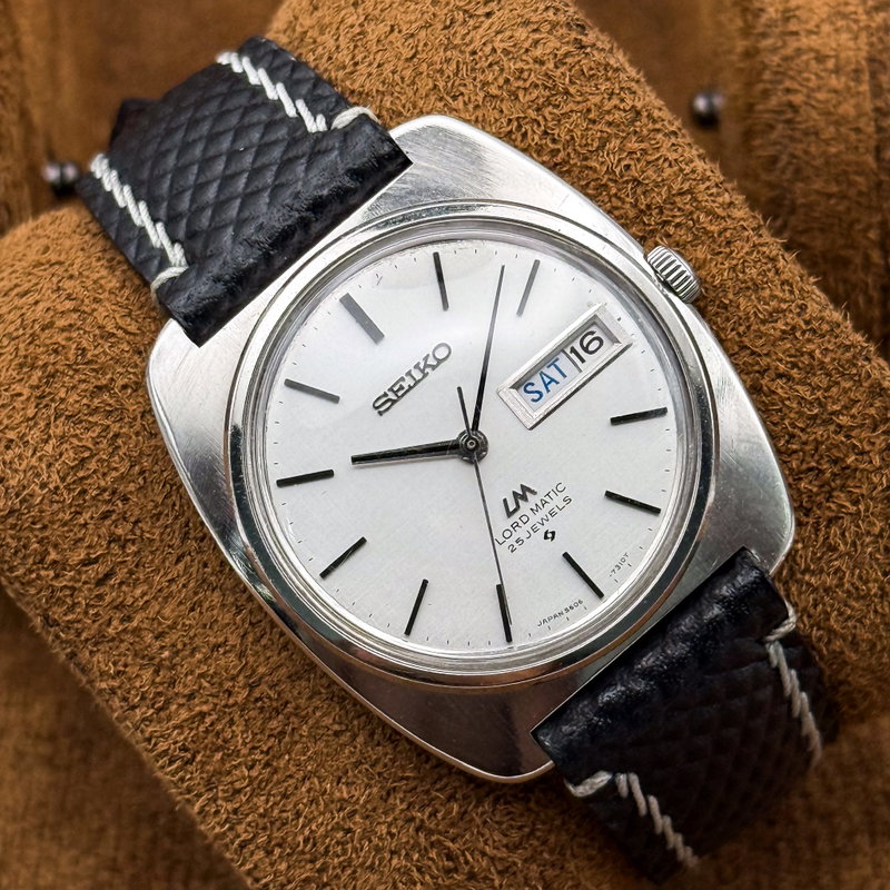 Seiko Seiko - Lord Matic 白絹 (Hakukin) – White Silk - No Reserve Price - 5606-7130 - Men - 1970 vintage watch - image 13