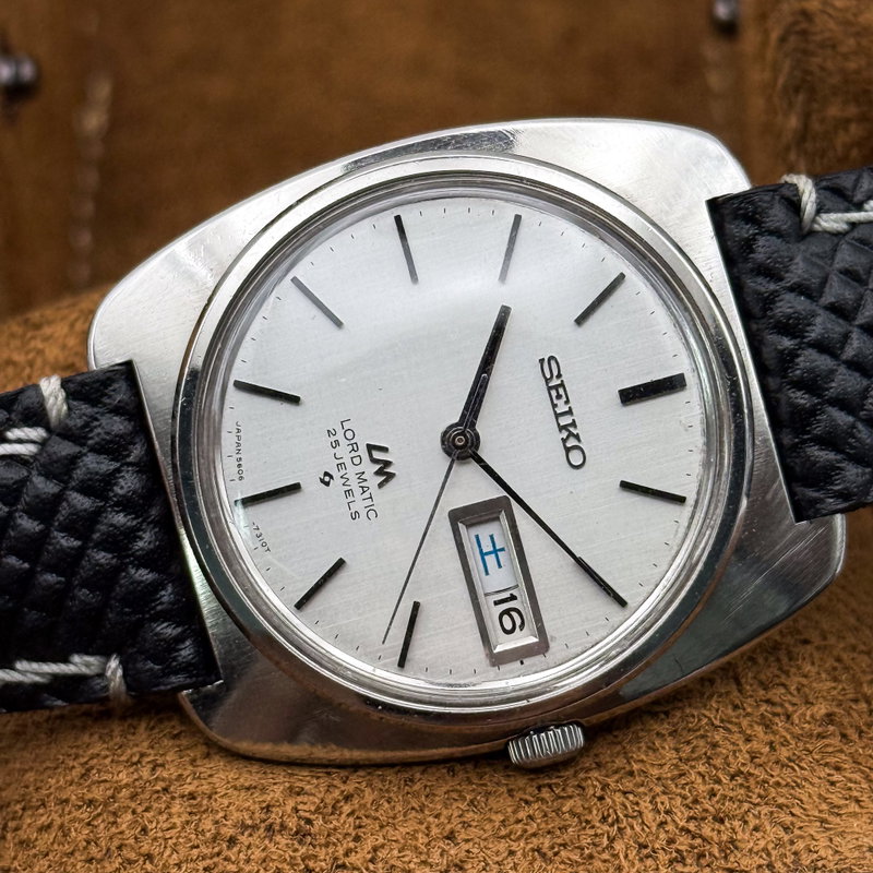 Seiko Seiko - Lord Matic 白絹 (Hakukin) – White Silk - No Reserve Price - 5606-7130 - Men - 1970 vintage watch - image 1